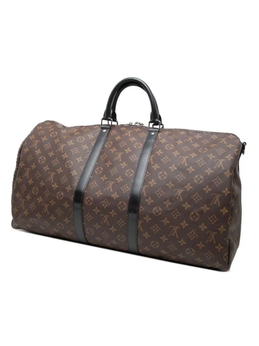 Louis Vuitton Monogram Macassar Keepall Bandouliere 55 Boston Bag 2-Way Brown
